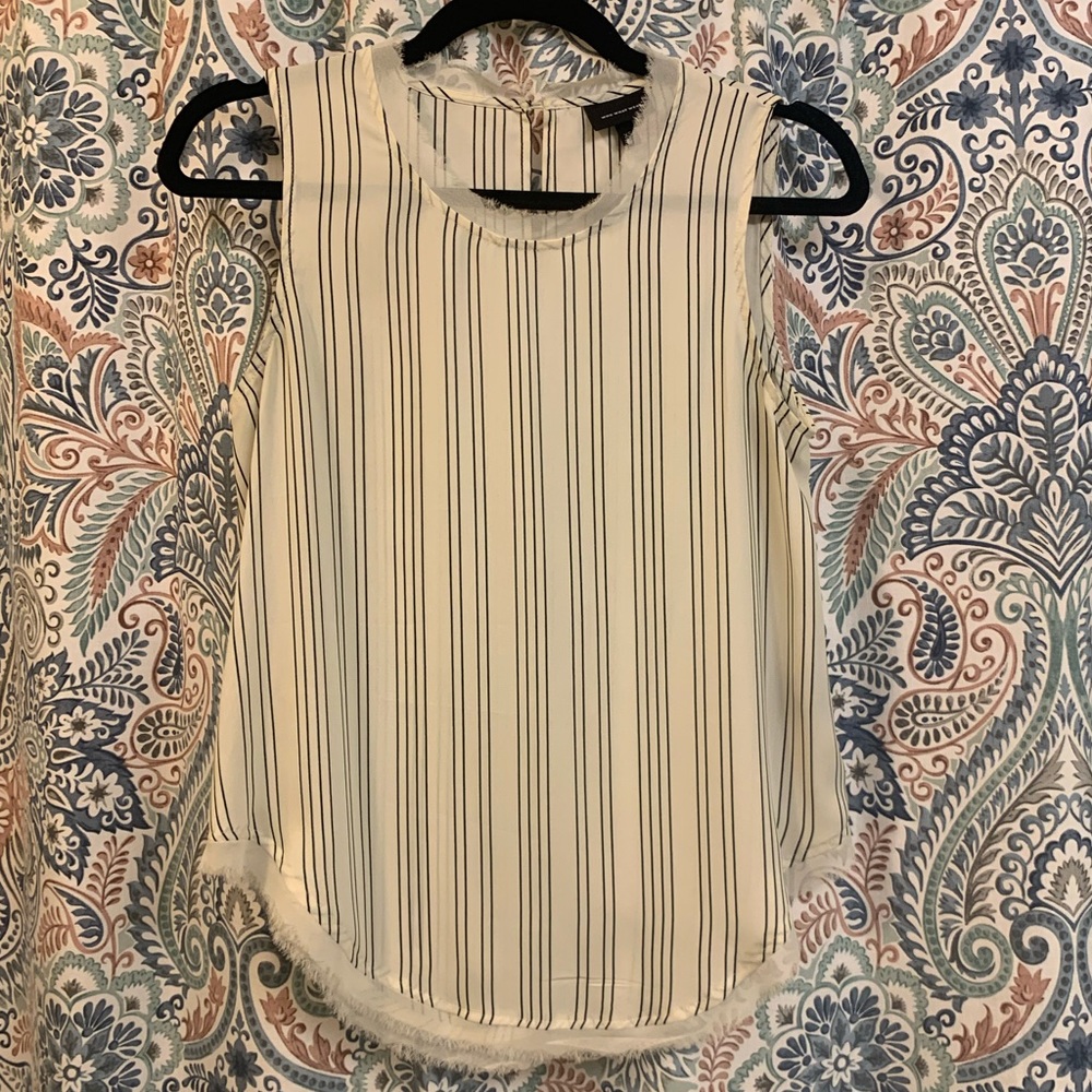 Striped sleeveless blouse